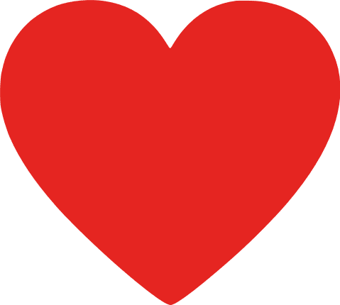 A simple red heart